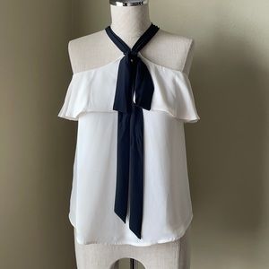 LOFT bow tie front top